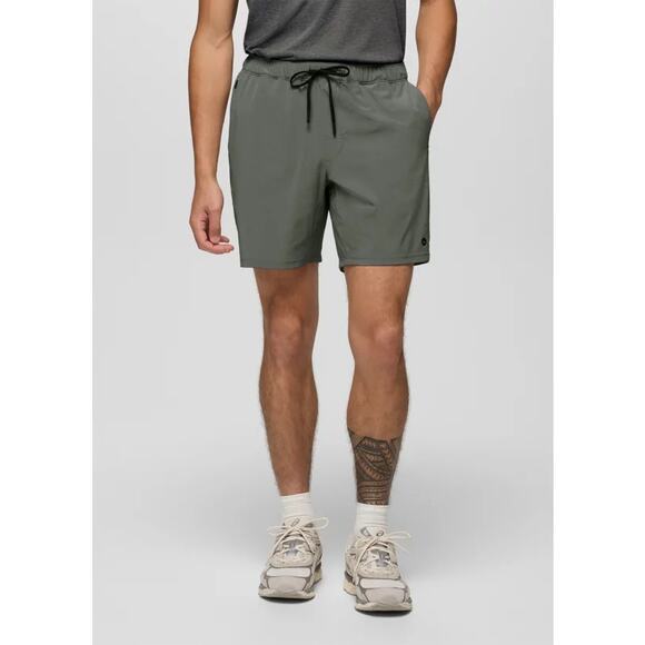 Prana Discovery Trail Short 7" Inseam Men's XL Thyme Standard Fit Lightweight - Picture 1 of 11